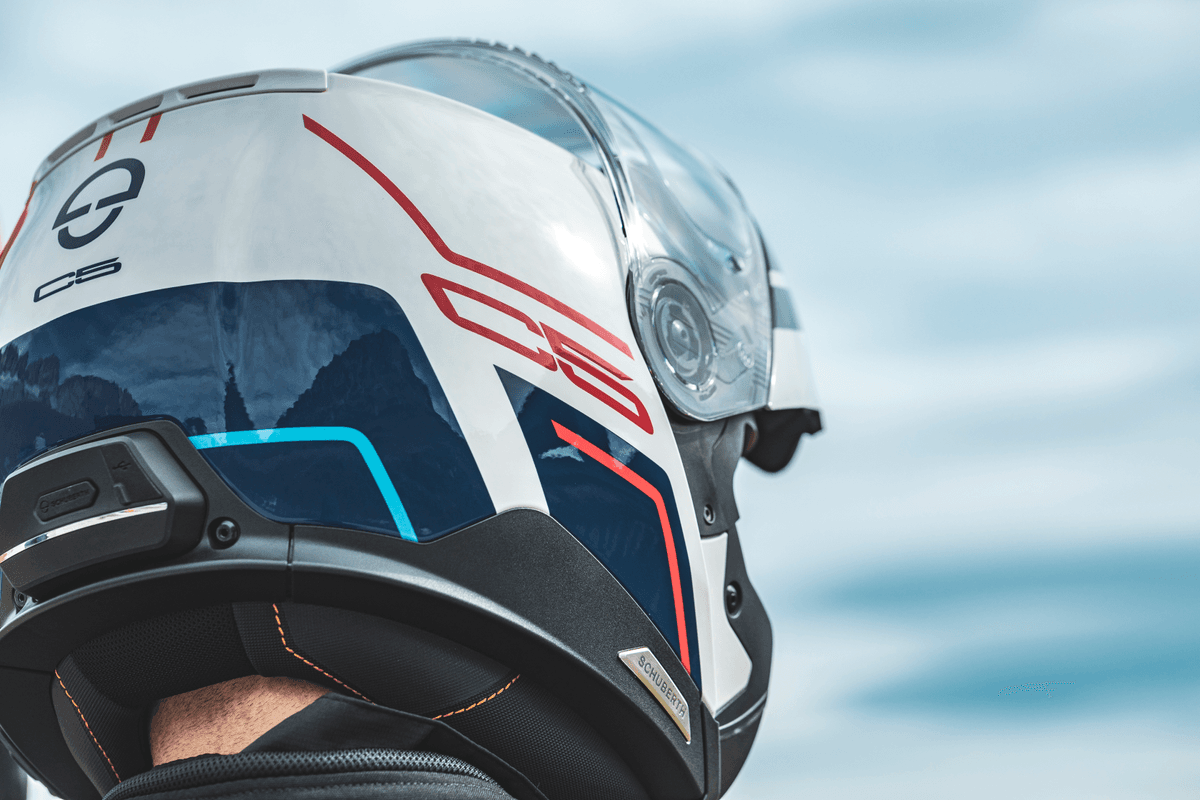Schuberth C5 Helmet (Black) Anniversary Lines Series Red & Blue